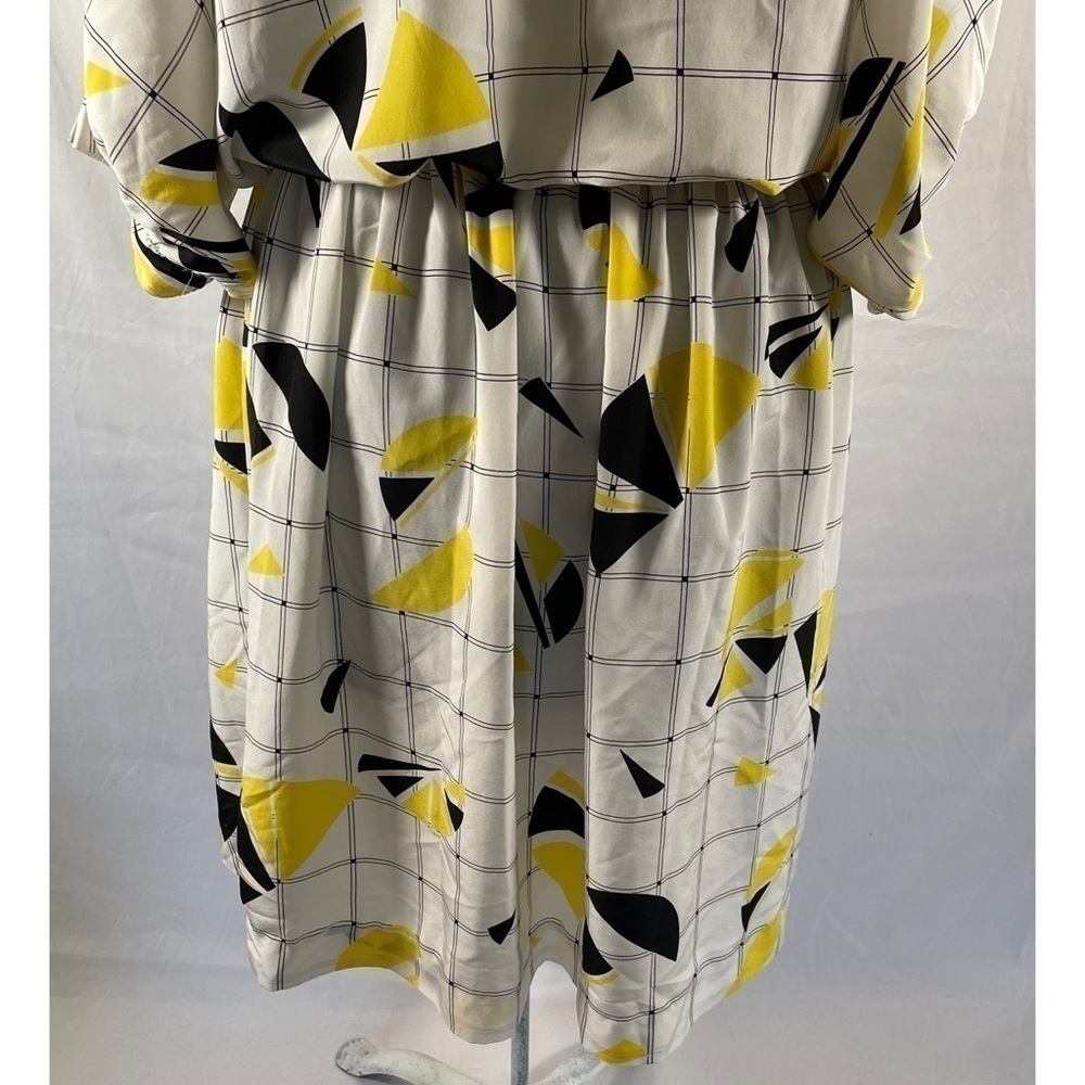 80’s Vintage ‘Kasper for A.S.L.’ Geometric Print Multicolor Midi Dress - Picture 11 of 11